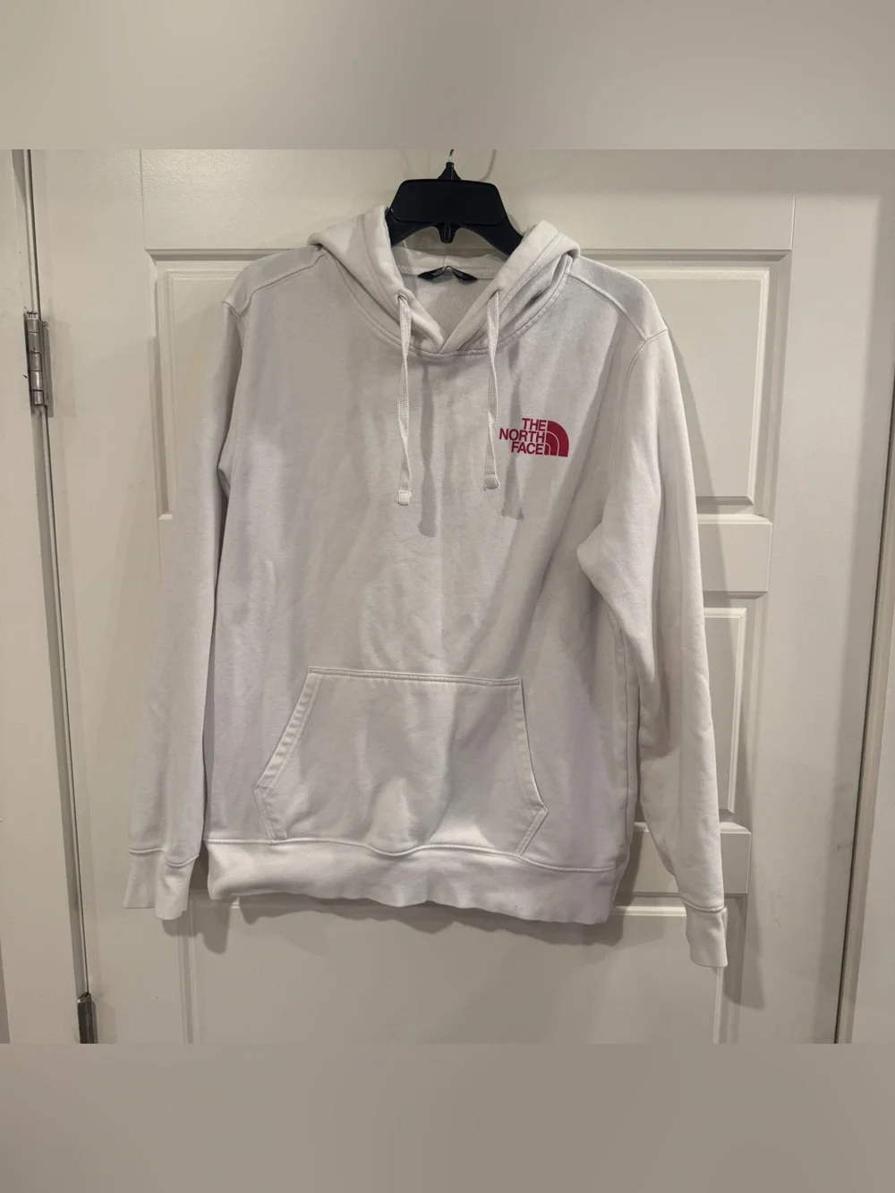The North Face Men's Hoodie White Logo Sweatshirt Size Medium